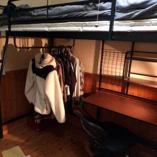 ニトリ机付ロフトベッドの画像