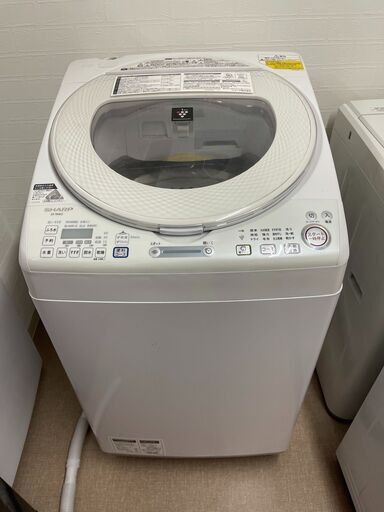 都内近郊無料で配送、設置いたします　2014年製　乾燥機能付き洗濯機　SHARP　8キロ　ES-T84E2　SH03