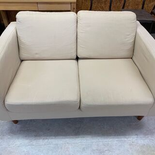 ★2Pソファ★ラブソファ コンパクト ローソファ 脚付き ソファ 家具