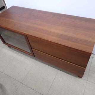 無印良品 AVラック オーク材/ウォールナット材 テレビ台 ロー...