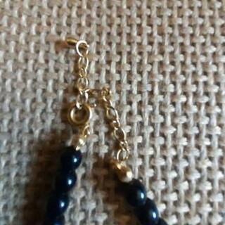 値下げ ブラック×ワインレッド ネックレスの画像