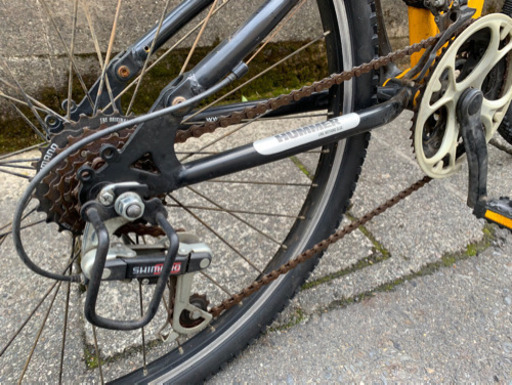 【ハマー折りたたみ自転車】26x1.95タイヤ　前後タイヤ、サドル、変速レバー新品❗️若林自転車膳所店　SALE中❗️美品❗️