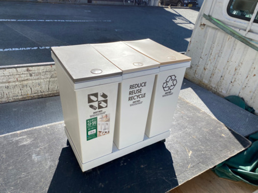 キャスター付分別ゴミ箱