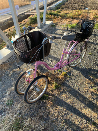 ミムゴ　バンビーナ　ピンク　三輪自転車　子供乗せ