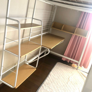 【お取り引き決定】★2月25日までの出品★【ニトリ】ロフトベッド　シェルフつきの画像