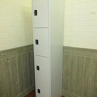 stp-0637　薄型ロッカー　4人用　鍵付き　配線ホール付き　...