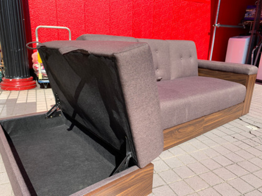 収納付ソファ　ソファ–ベッド【店頭取引限定】【中古品】早い者勝ち！?足立区近郊配送可能！