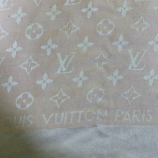 LOUIS VUITTON 　ストール　ショール モノグラム　デニム　ローズの画像