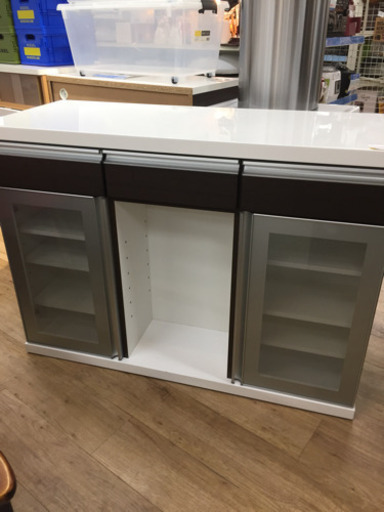 ニトリ　バーカウンター（ホワイト×ブラック）です。【トレファク東大阪店】