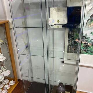 （保留中）四面透明ガラスショーケース2個