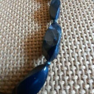 値下げ シルバーブラック ネックレスの画像