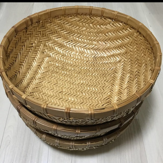 竹カゴ 大 直径40cm 3個