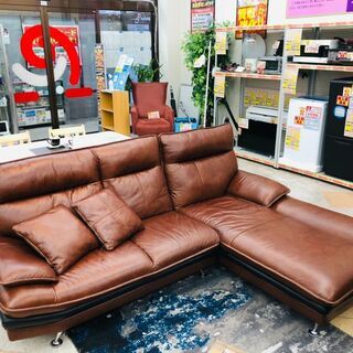 ?本革 カウチソファ ⭐定価￥101.200 ⭐ オシャレなソファ ?