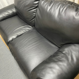 （お取引中）３人掛けソファ　黒　