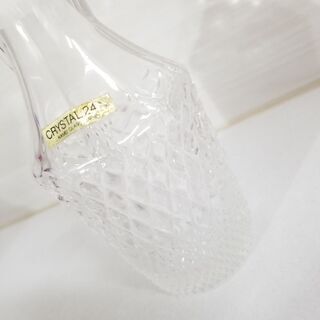 CRYSTAL24％　ガラス製醤油差し カメイガラス　ガラス栓　の画像