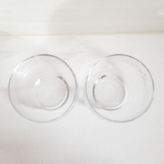 冷茶用　ガラスの器　花柄　2個セットの画像