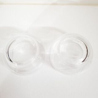 冷茶用　ガラスの器　花柄　2個セットの画像