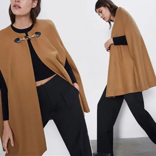 新品未使用　タグ付き　ZARA ケープコート　L−XL ZARA ケープ XL