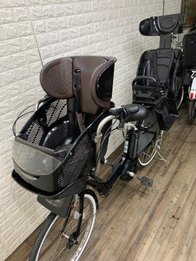 ブリジストン　アンジェリーノ　8.1AH ブラック　新基準　電動アシスト自転車　前後子供乗せ