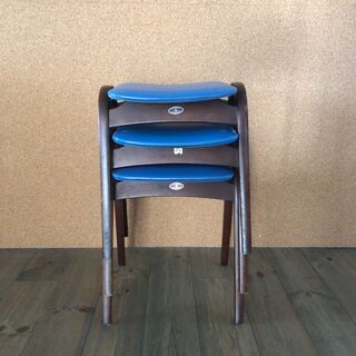 秋田木工 剣持勇 スツール 椅子 3脚セット ヴィンテージ