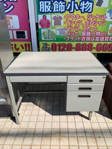 ✨片袖机　カギ付き✨　事務机　ワークデスク　格安