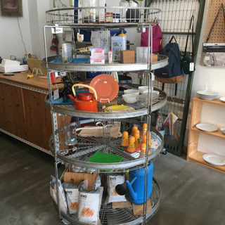 店舗什器 ビンテージスチール ショーケース ガレージ