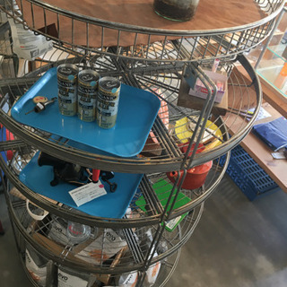 店舗什器 ビンテージスチール ショーケース ガレージの画像
