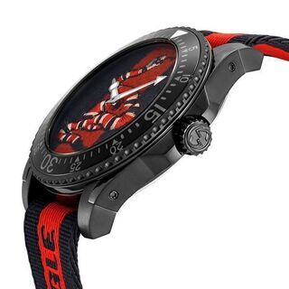 グッチ GUCCI 腕時計 メンズ YA136214 クォーツ ネイビー レッドの画像