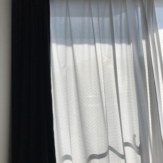 【値下げしました！】綺麗✨黒のカーテンの画像