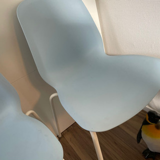 IKEA   イス　水色の画像