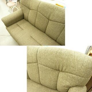 再値下げ！ イーストウッド ハイディ 3P 3人掛けソファ 布製 ホワイトオーク材 幅1720×奥行800×高さ950㎜ 座面高430mm EAST WOOD HI-D 3P リビングソファ ハイソファ 札幌市 西岡店の画像