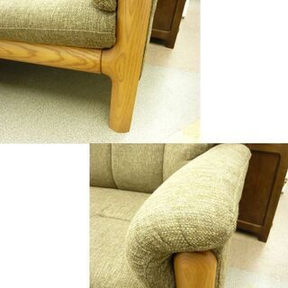 再値下げ！ イーストウッド ハイディ 3P 3人掛けソファ 布製 ホワイトオーク材 幅1720×奥行800×高さ950㎜ 座面高430mm EAST WOOD HI-D 3P リビングソファ ハイソファ 札幌市 西岡店の画像