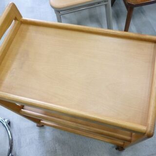 木製 キッチンワゴン キャスター付き 収納 カート 家具 札幌市東区 新道東店の画像