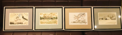 橋本広喜　画家の春夏秋冬　版画 4枚