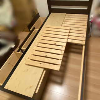 ☆収納付き☆ ニトリ　シングルベッドフレーム　【2月28日まで掲載】の画像