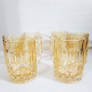 ビールグラス6個セット　新品　オーロラ加工の画像