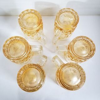 ビールグラス6個セット　新品　オーロラ加工の画像