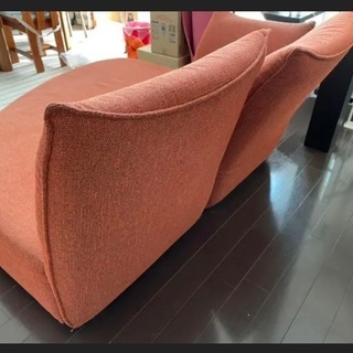 [期間限定販売]お値下げしました。オレンジ ソファ 2人3人掛けの画像