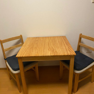 【あげます】2人用ダイニングセットの画像