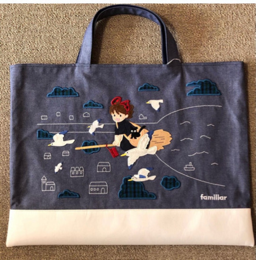 ファミリア　ジブリ　マチなし トートバッグ　魔女の宅急便