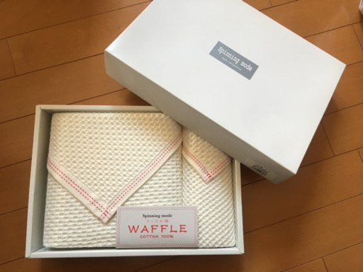 新品未使用　ワッフル織　タオルセット