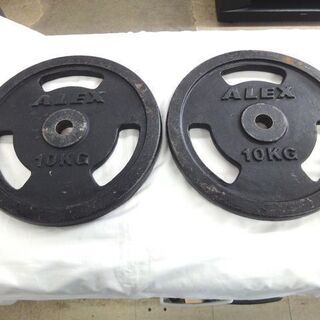 ALEX 10kgプレート 2セット 28mm ALEX BPRラバープレート10kg