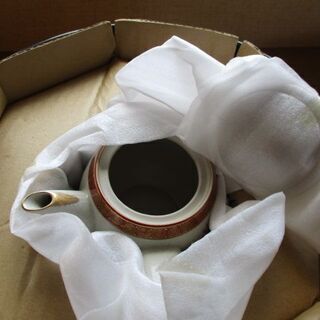 菊うずら お茶櫃 急須 湯呑みセット 番茶器 新品未使用品の画像