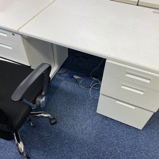 両袖 事務机 オフィス家具 チェアセット