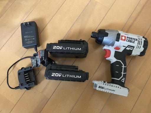 新品 PORTER-CABLE 充電式インパクトドライバーバッテリー2つ