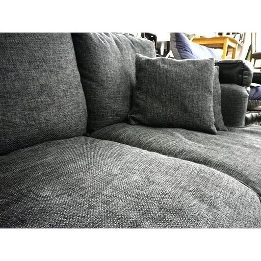 ファブリックソファー 2.5人掛け 幅160 グレー ソファ 2P ゆったり 布 札幌 厚別店