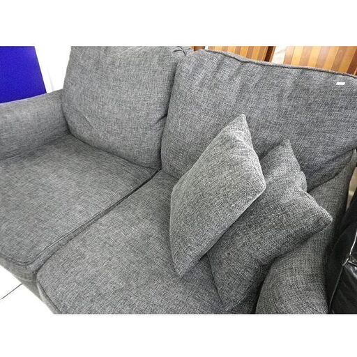 ファブリックソファー 2.5人掛け 幅160 グレー ソファ 2P ゆったり 布 札幌 厚別店