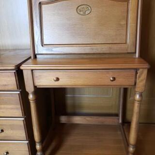 コイズミ　ライティングビューロー チェスト チェア 3点セットの画像