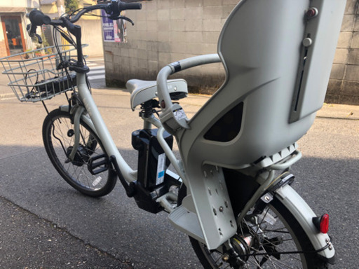 【ブリヂストン　ビッケ】美品❗️ほぼ未使用❗️子乗せ電動自転車　ブルーグレー　9.6バッテリー　SALE中❗️若林自転車