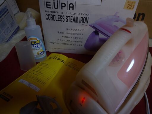 ユーパコードレススチームアイロン美品